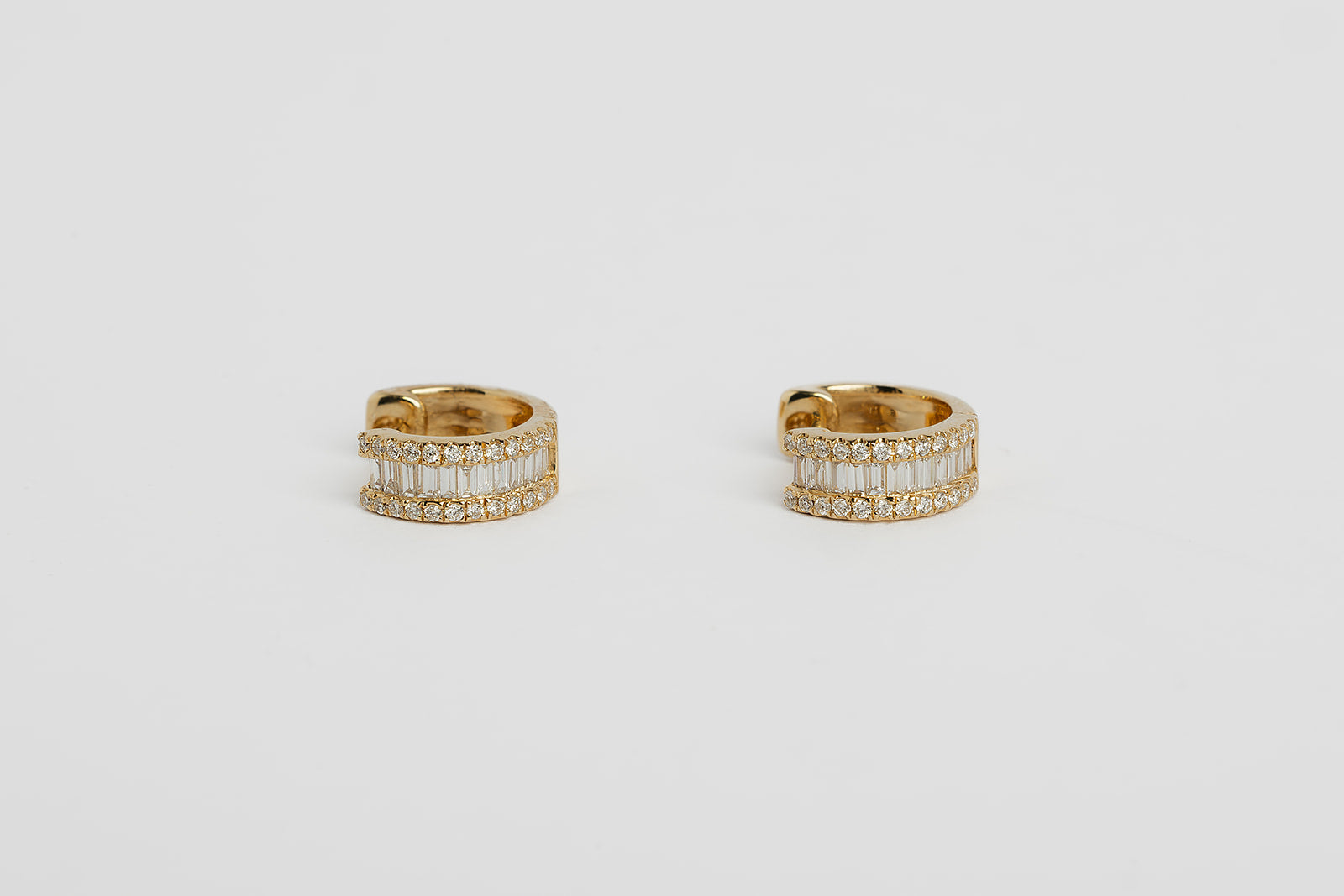 Arete Arracada Diamantes Baguette