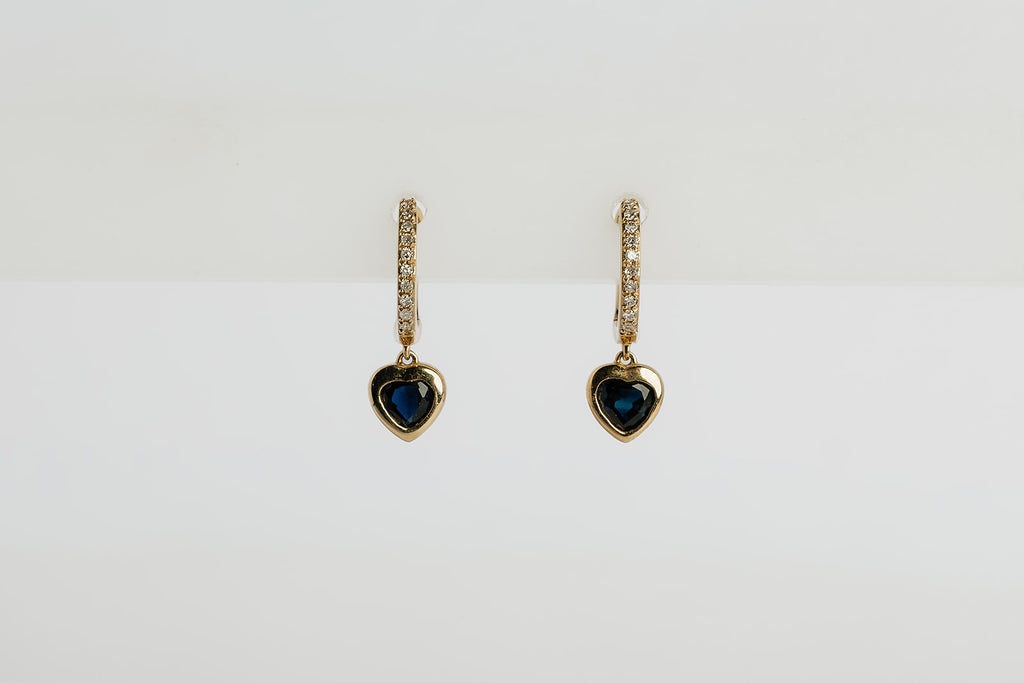 Arete Arracada Zafiro Corazon
