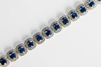 Pulsera Zafiros con Halo