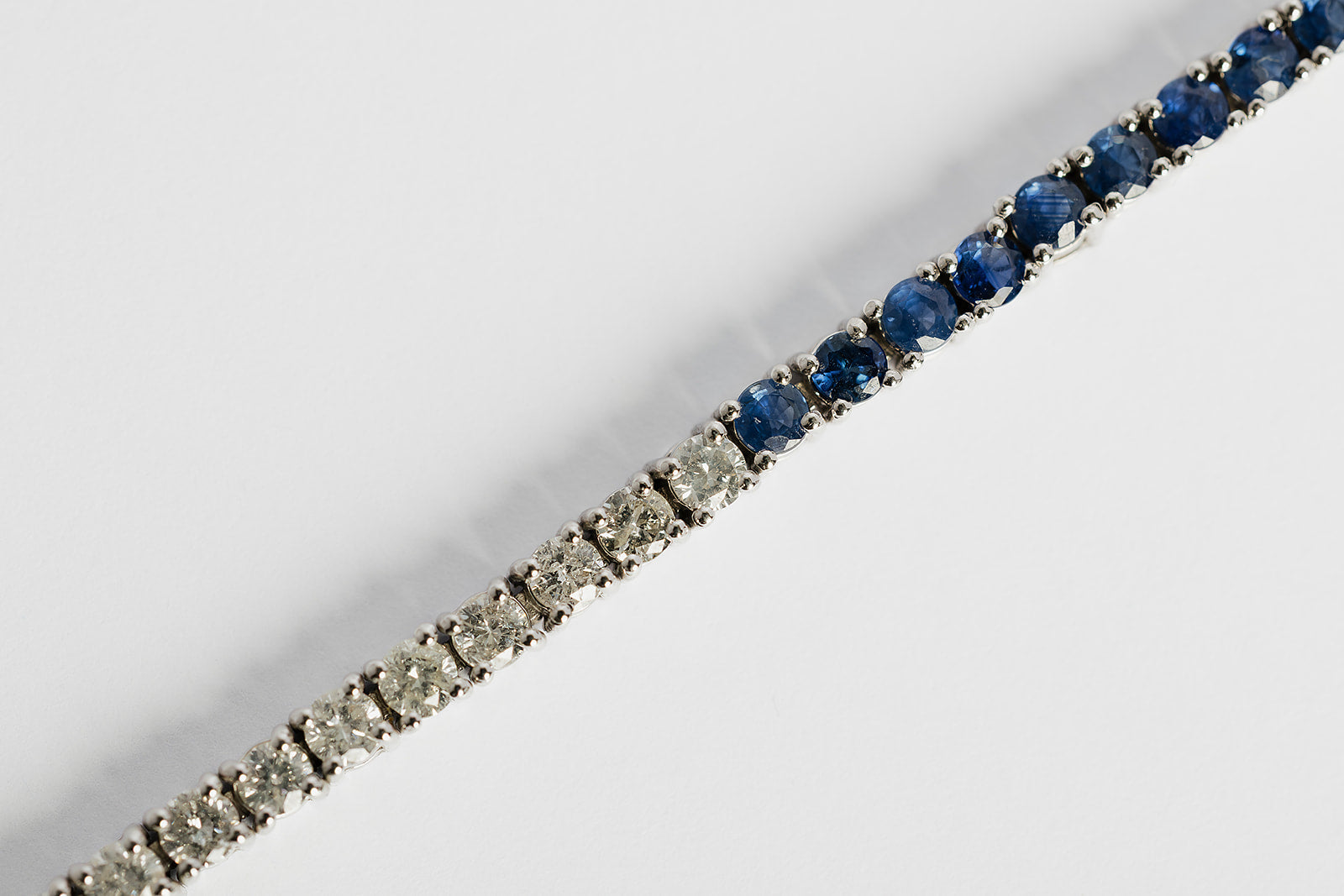 Pulsera Tennis Zafiros y Diamantes