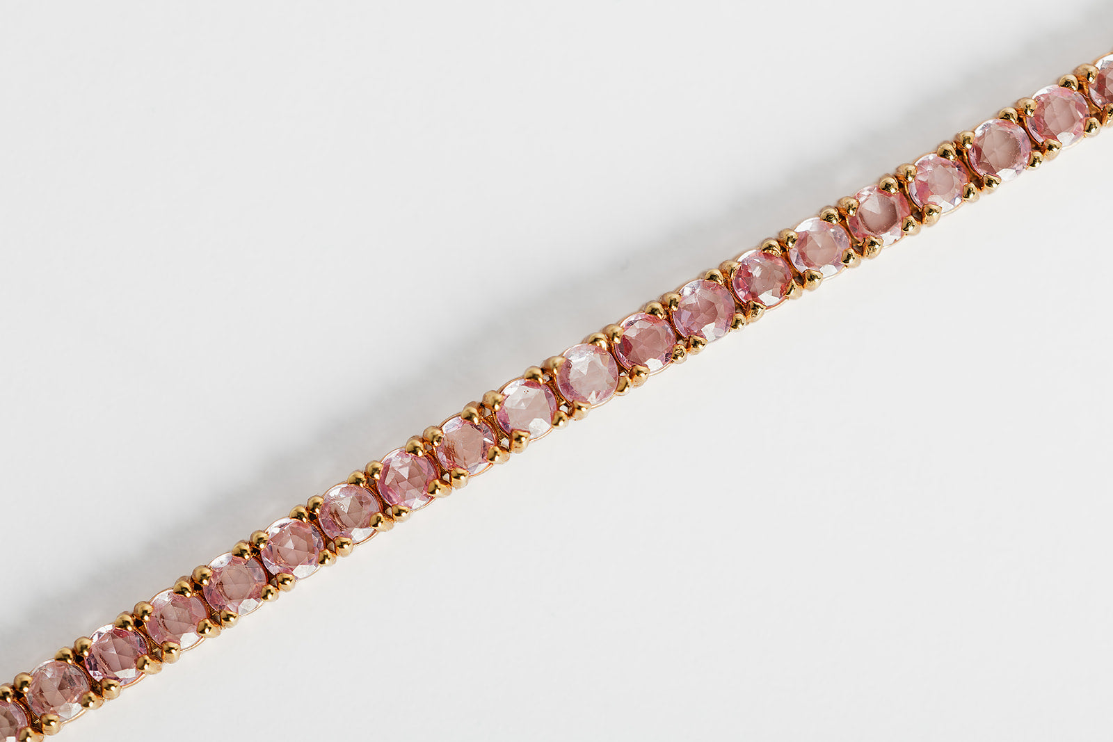 Pulsera Tennis Zafiro Rosa