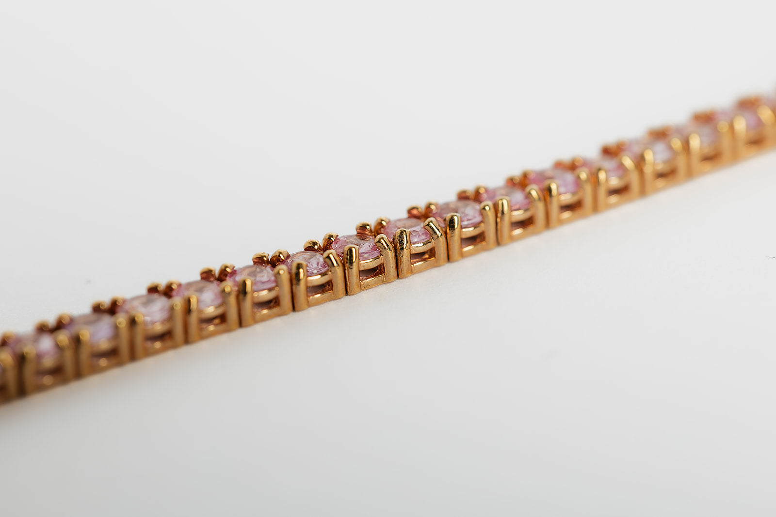 Pulsera Tennis Zafiro Rosa