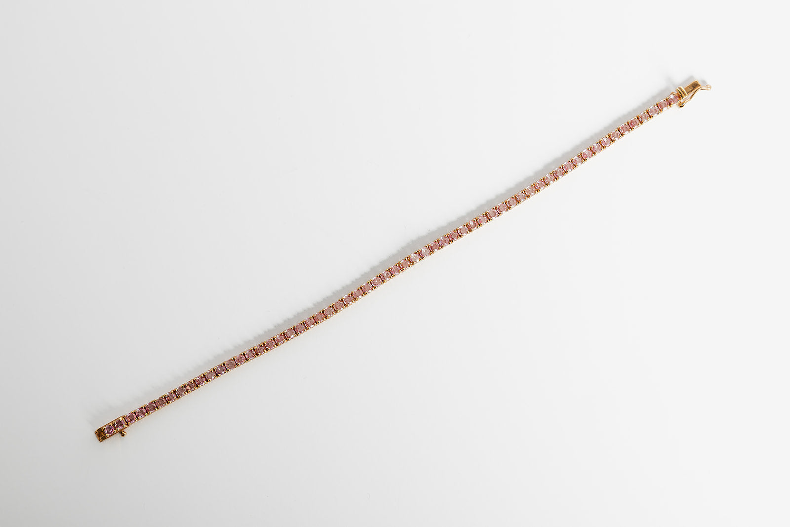 Pulsera Tennis Zafiro Rosa