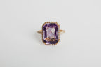 Anillo Amatista con Halo