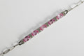 Pulsera Paperclip Zafiro Rosa