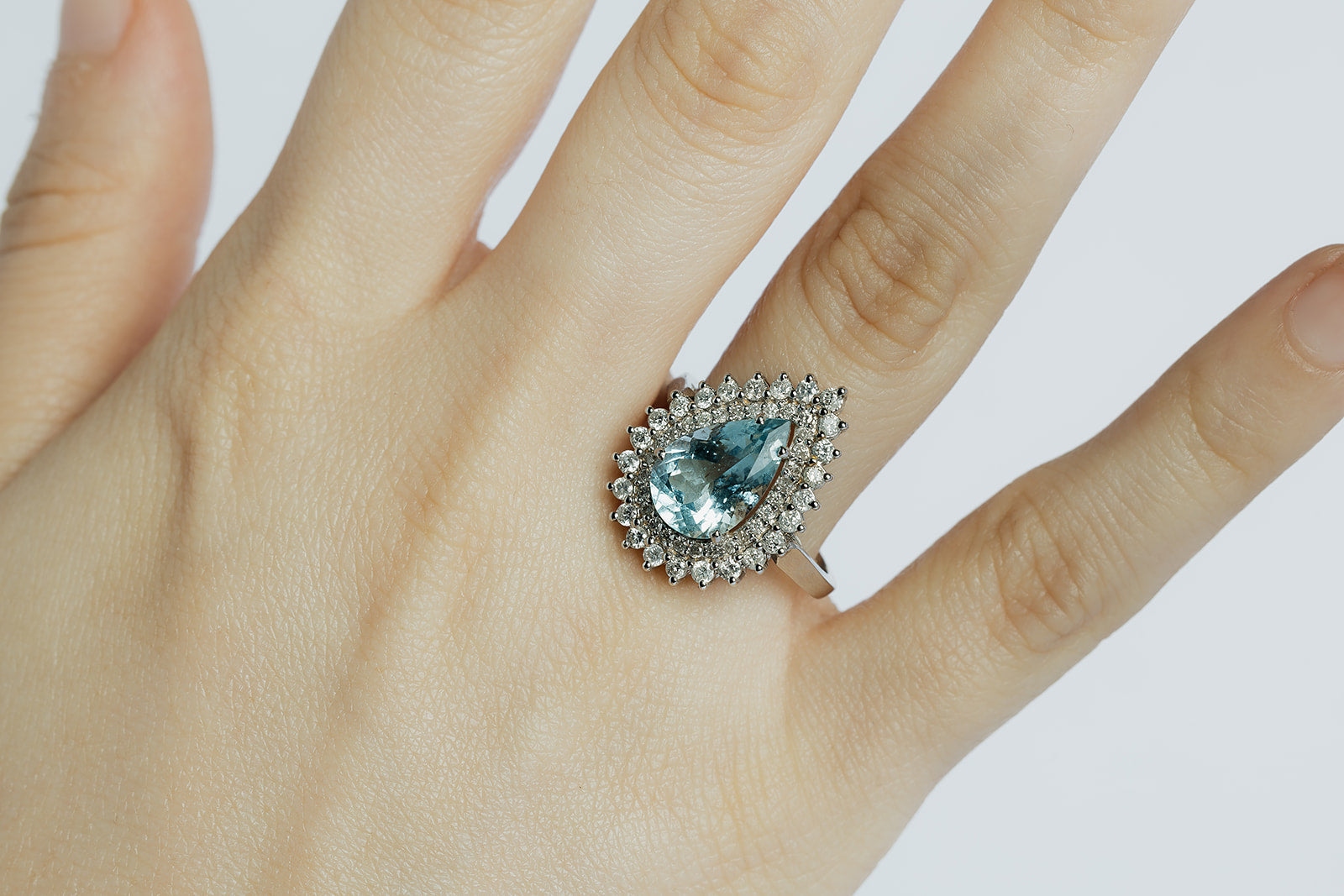 Anillo Aguamarina