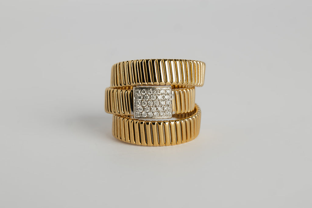 Anillo Bangle con Diamantes