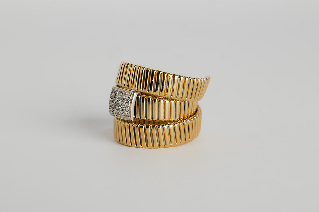 Anillo Bangle con Diamantes