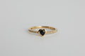 Anillo Zafiro Corazon Bisel