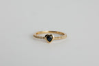 Anillo Zafiro Corazon Bisel