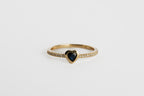 Anillo Zafiro Corazon Bisel