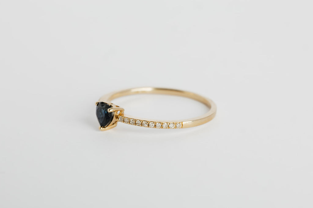 Anillo Zafiro Corazon