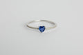 Anillo Zafiro Corazon y Diamantes