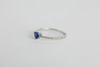 Anillo Zafiro Corazon y Diamantes