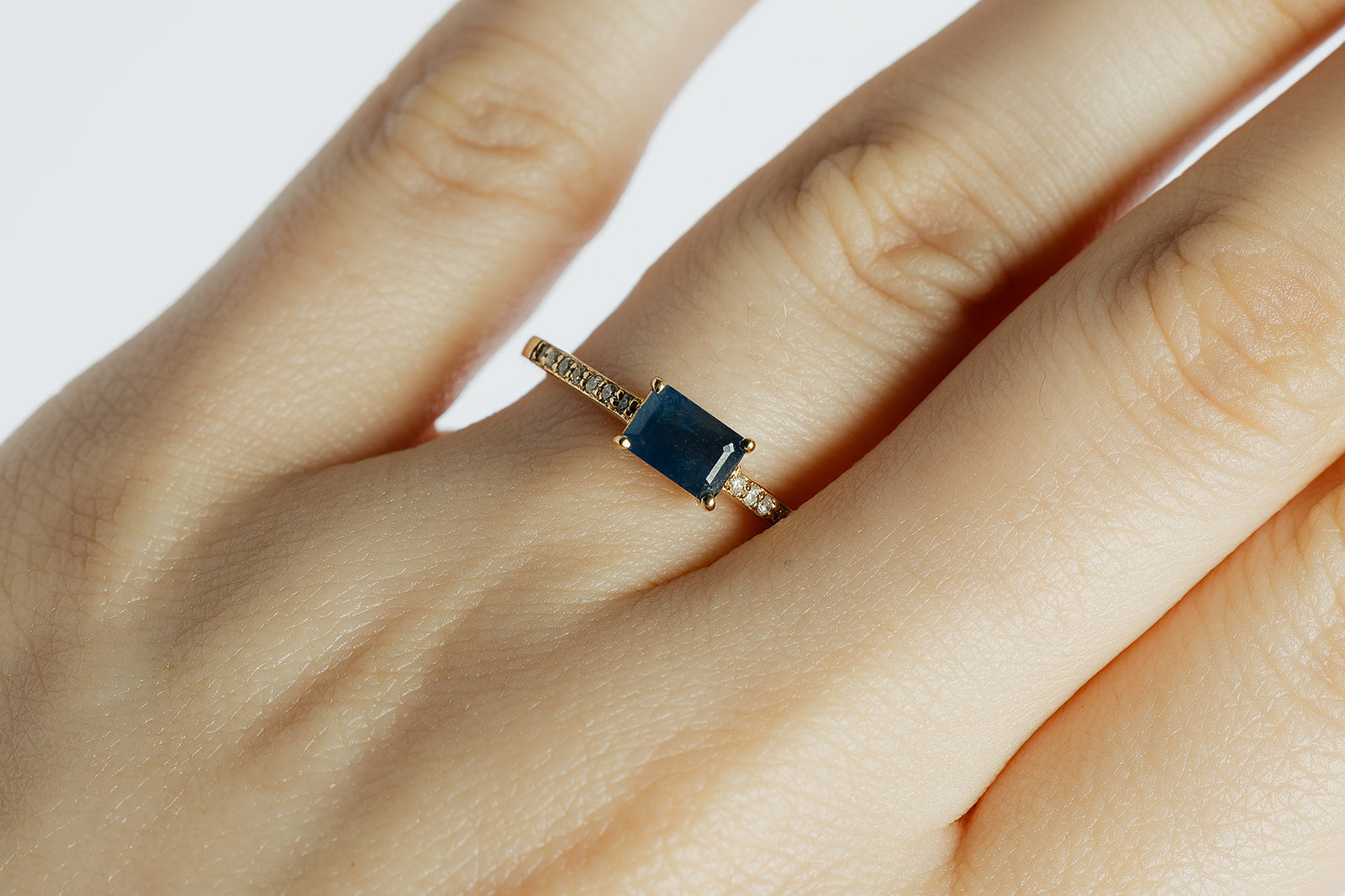 Anillo Zafiro Baguette