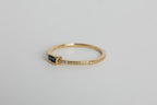Anillo Zafiro Baguette Bisel