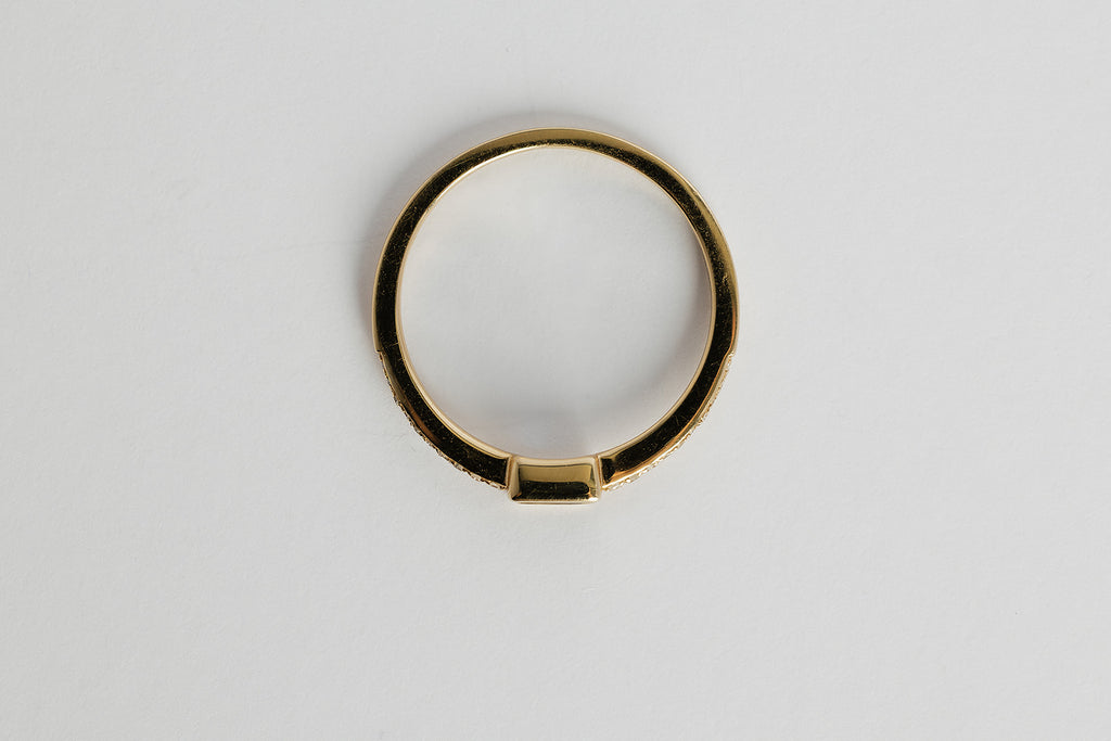 Anillo Zafiro Baguette Bisel