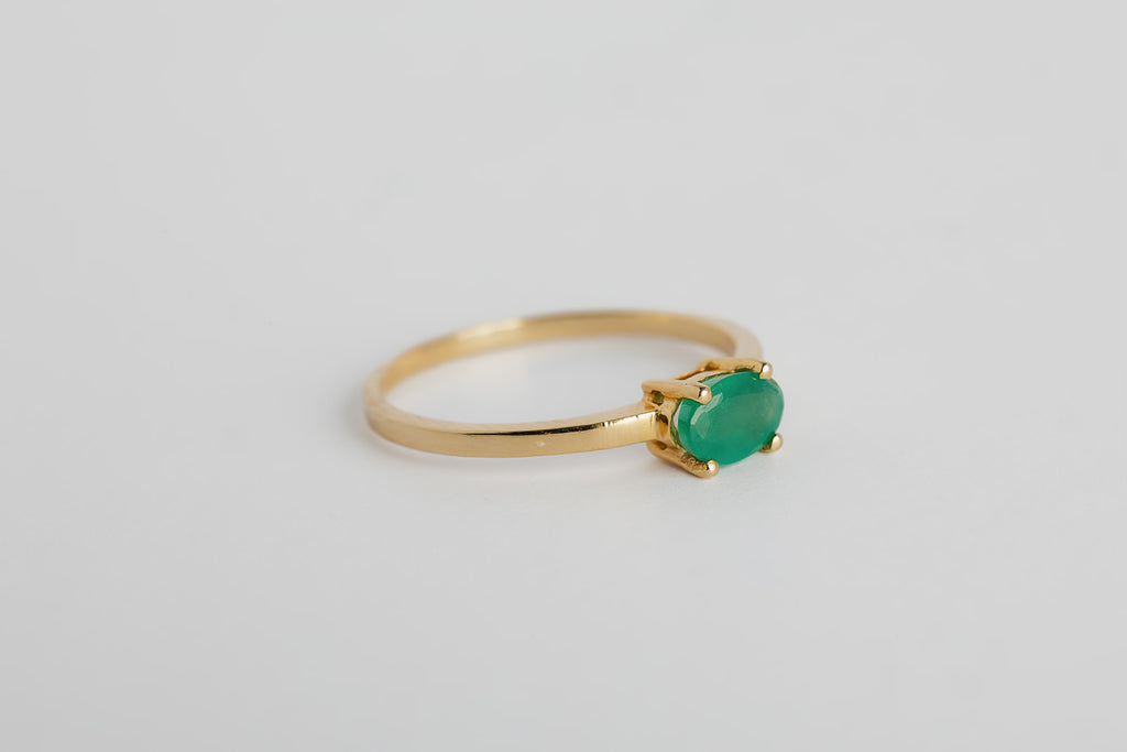 Anillo Esmeralda Oval