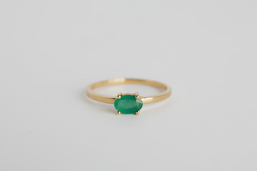 Anillo Esmeralda Oval