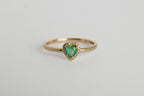 Anillo Esmeralda Corazon Halo