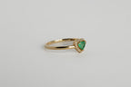 Anillo Esmeralda Corazon Halo