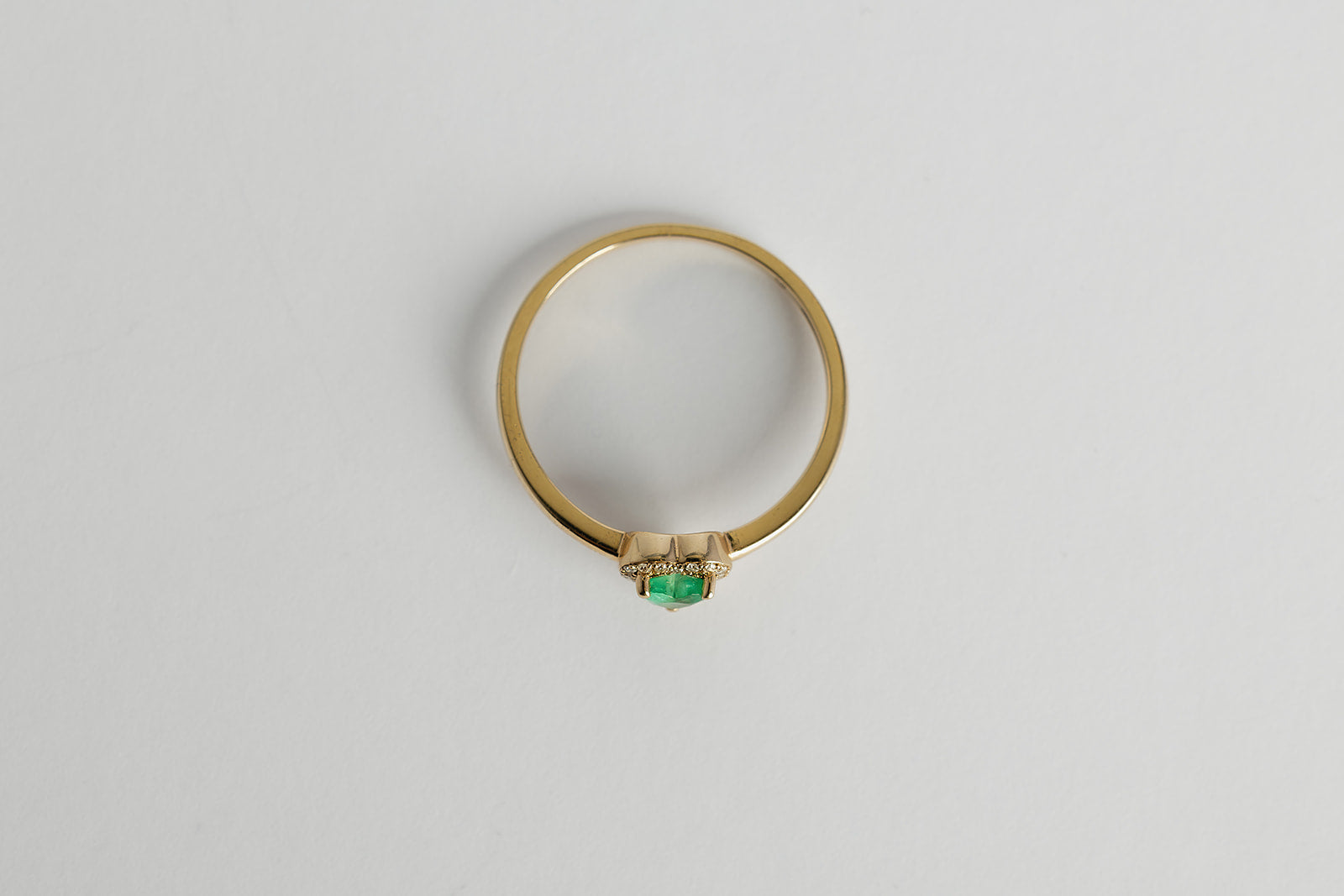 Anillo Esmeralda Corazon Halo