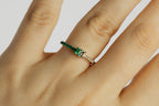 Anillo Esmeralda , Tsavoritas y Diamantes