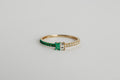 Anillo Esmeralda , Tsavoritas y Diamantes