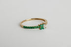 Anillo Esmeralda , Tsavoritas y Diamantes