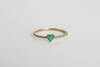 Anillo Esmeralda Corazon