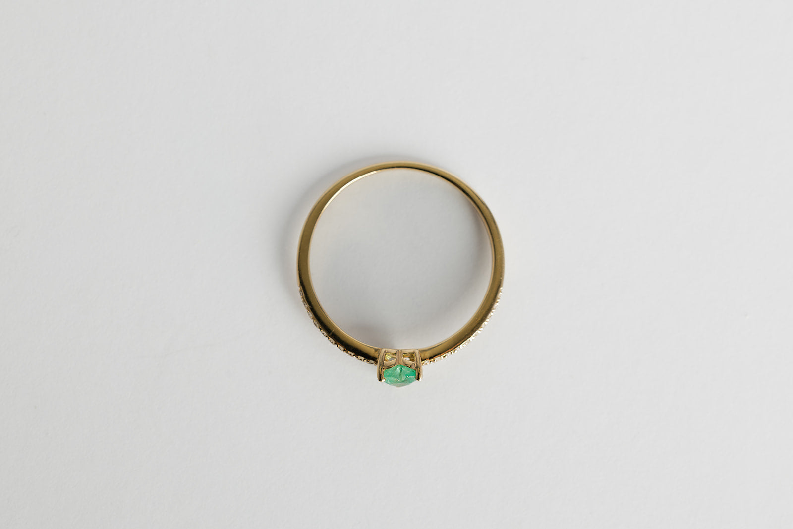 Anillo Esmeralda Corazon