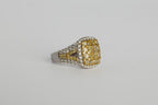 Anillo 16 Diamantes Amarillos