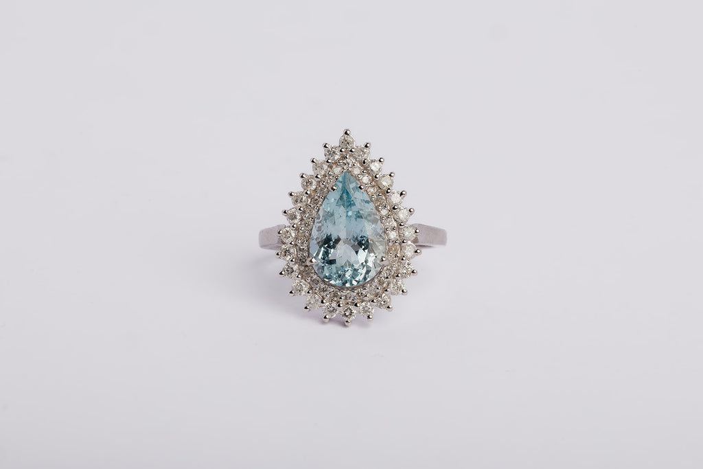 Anillo Aguamarina