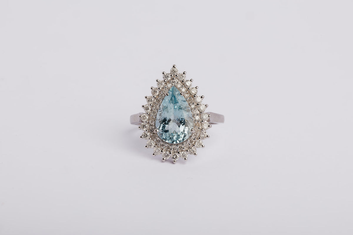 Anillo Aguamarina