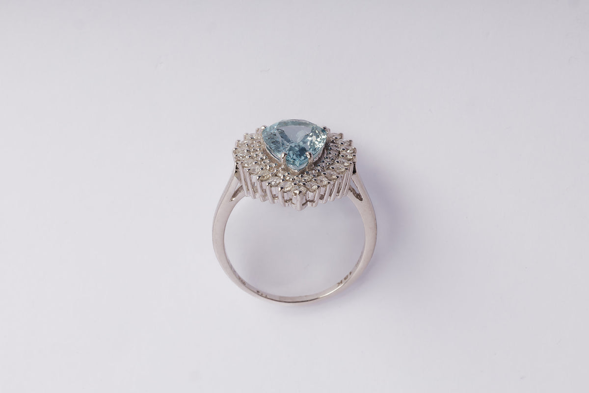 Anillo Aguamarina