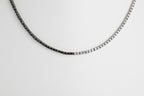 Collar Tennis Diamante Blanco y Negro 4.2ct