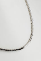 Collar Tennis Diamante Blanco y Negro 4.2ct