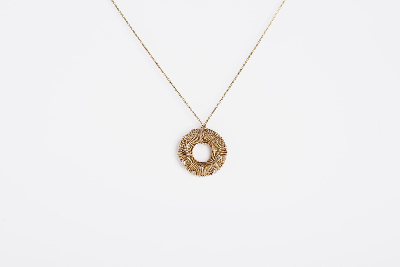 Collar Oro con Dije Redondo Amarillo