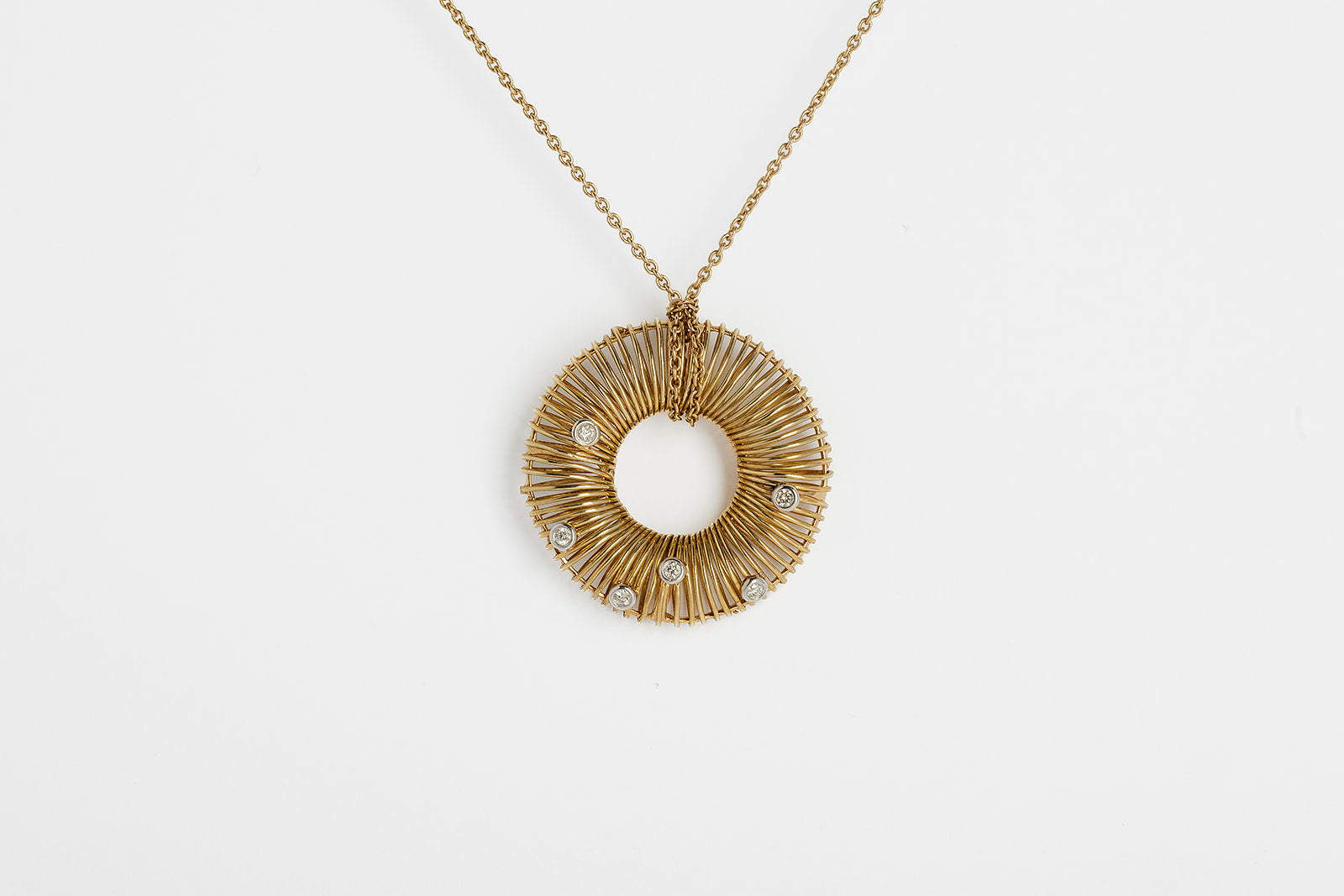 Collar Oro con Dije Redondo Amarillo
