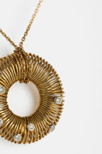 Collar Oro con Dije Redondo Amarillo