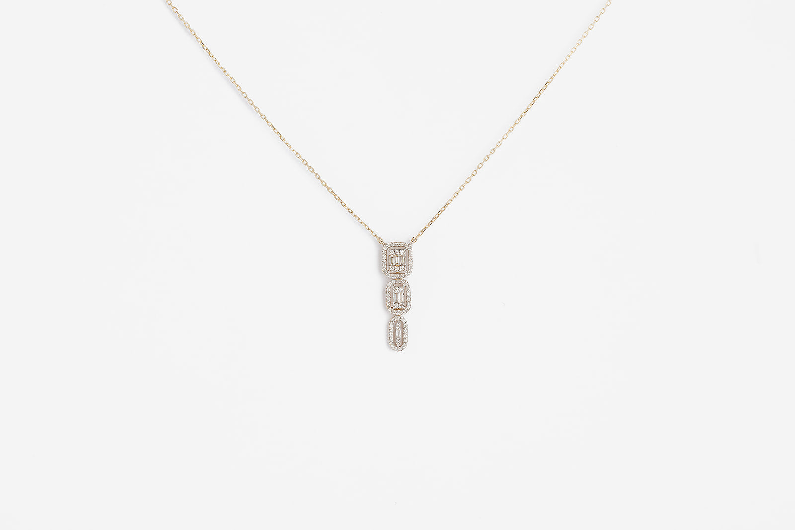 Collar Tres Baguettes Gold