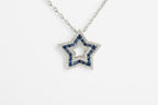 Collar Estrella Zafiros y Diamantes