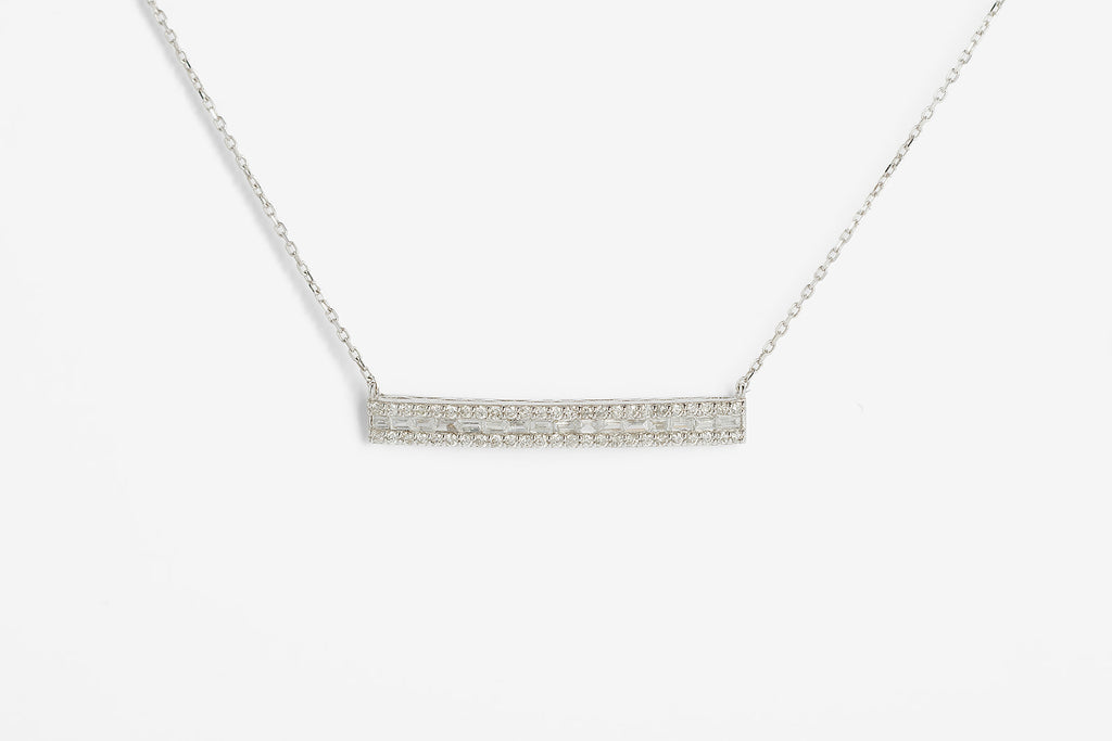 Collar Barra Diamantes