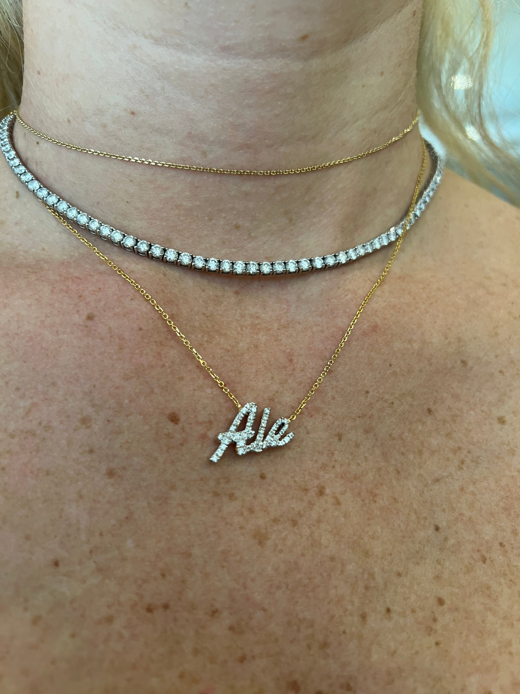 Collar Nombre con Diamantes
