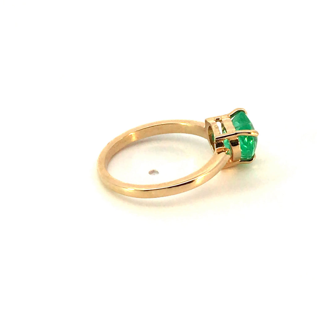 Anillo Esmeralda Corazon