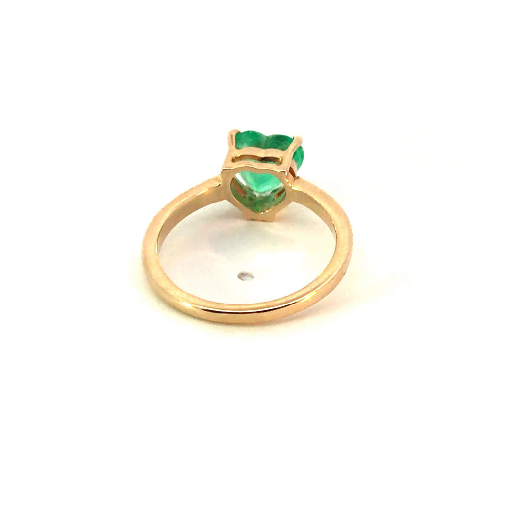 Anillo Esmeralda Corazon