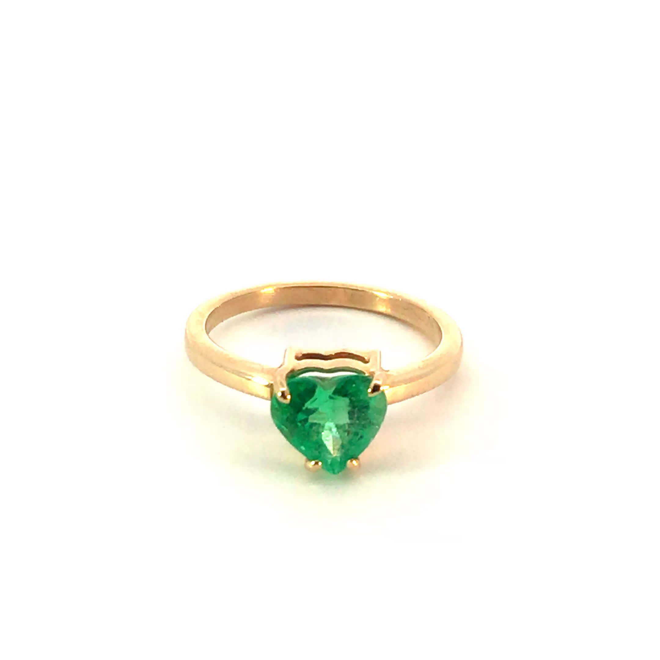Anillo Esmeralda Corazon