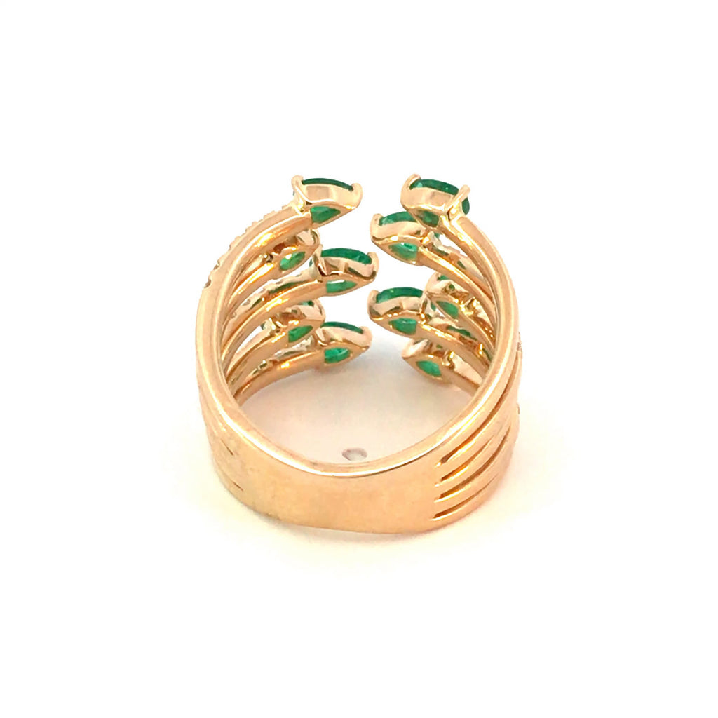 Anillo 10 Esmeraldas Tu y Yo
