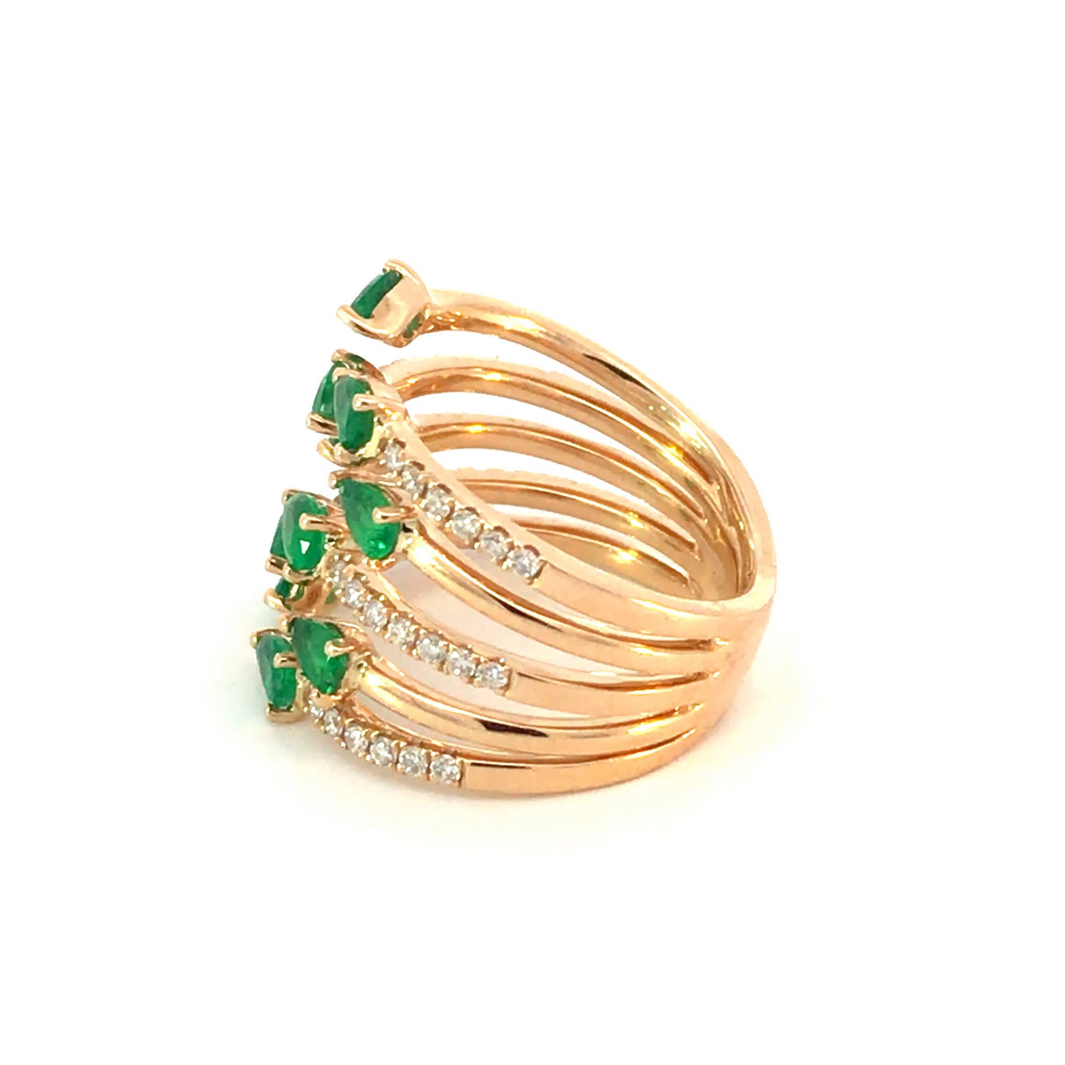 Anillo 10 Esmeraldas Tu y Yo