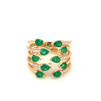Anillo 10 Esmeraldas Tu y Yo